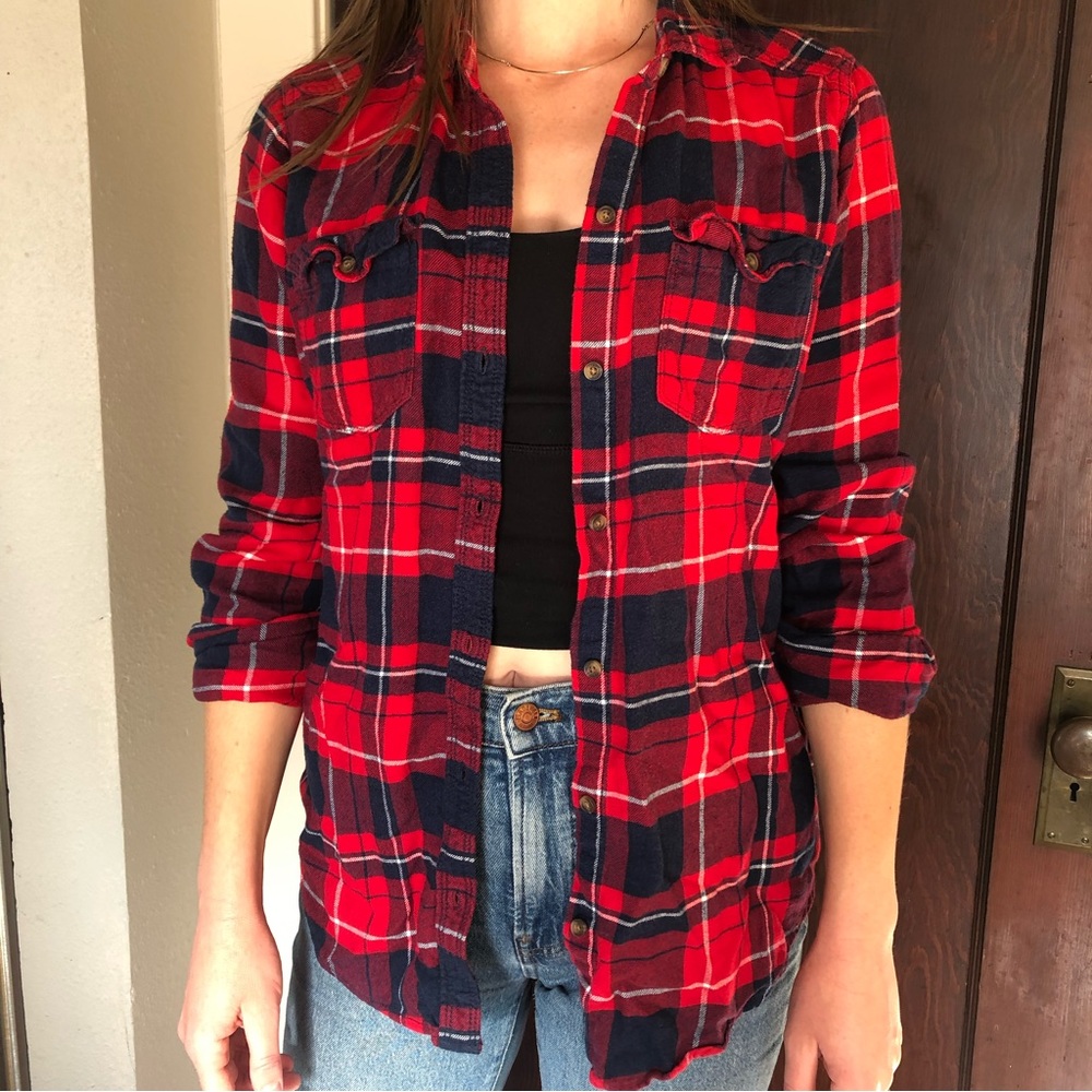 Abercrombie & Fitch boyfriend fit flannel